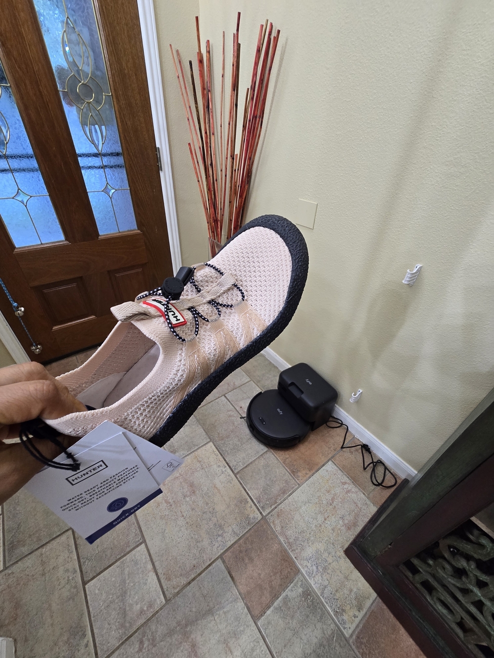 Hunter Lightweight Knit Lace-Up Sneakers in Blush - Picture 10 of 13